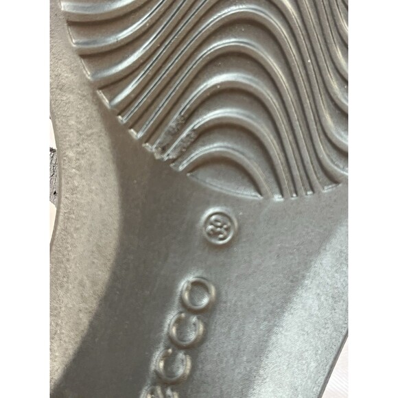 Ecco Gray Gladiator Flat Sandals, Open Toe, Covered Heel, Buckles Women  39/ 9 - Picture 10 of 12